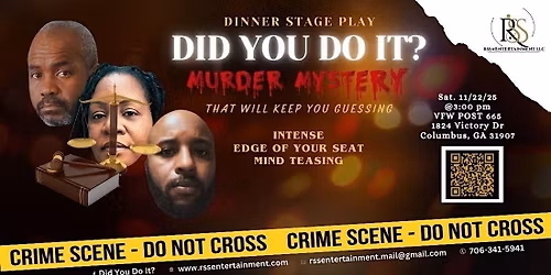 Did You Do It? M**der Mystery Dinner Stage Play