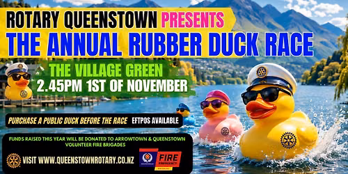 Rotary Queenstown's Annual Rubber Duck Race 