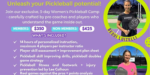 Women for Women Pickleball Camp