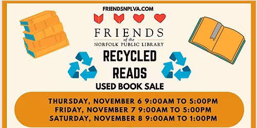 Friends of the Norfolk Public Library Recycled Reads Used Book Sale