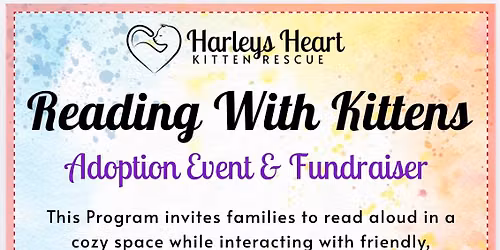 \u201cReading With Kittens\u201d Adoption and Fundraiser event