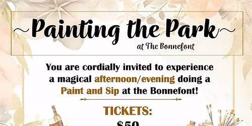 Paint and Sip in a Park Restaurant & Garden!