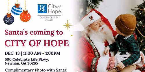 Pictures with Santa at City of Hope Atlanta