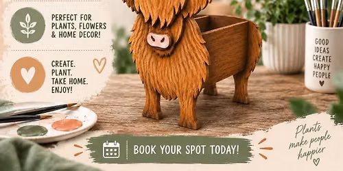 Made to Bloom: Highland Cow Planter