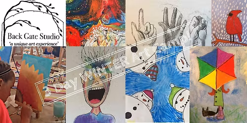 Children's WINTER ART CAMP#2--ages 5.5-14