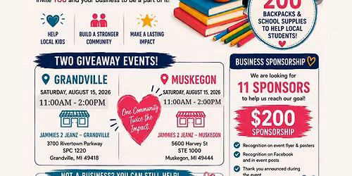 Back to School Backpack Drive - Giveaway
