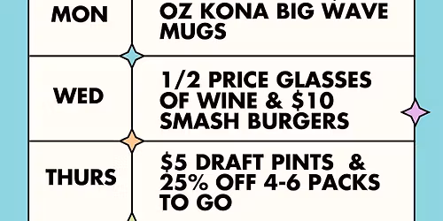 Thursday $5 draft pints & 25% all 4-6 packs to go