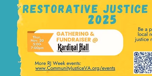 Restorative Justice Week Gathering & Fundraiser