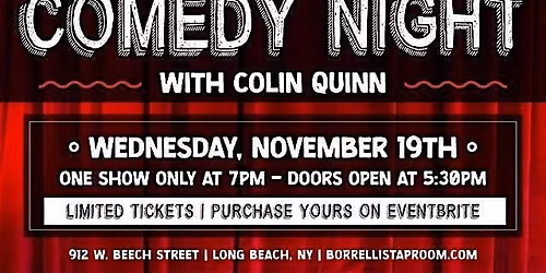 Comedy Night @ Borrelli's Taproom with Colin Quinn