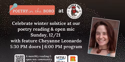 Poetry Reading & Open Mic featuring Cheyanne Leonoardo