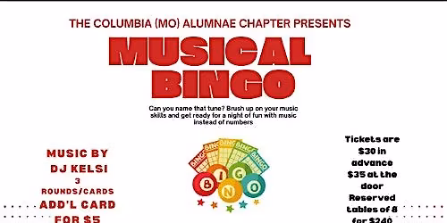 Musical Bingo Presented by the Columbia (MO) Alumnae Chapter