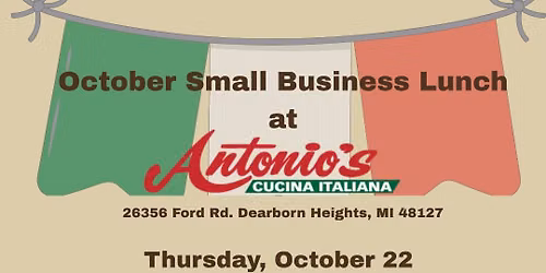 October Small Business Lunch at Antonio\u2019s Cucina Italiana