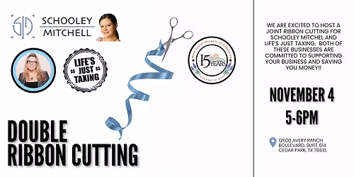 Ribbon Cutting Schooley Mitchell & Life's Just Taxing