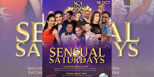 Sensual Saturdays! FREE Bachata Class (w Cover), Social Dance and more!