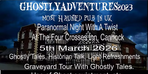 Paranormal night with a twist at The Four Crosses cannock