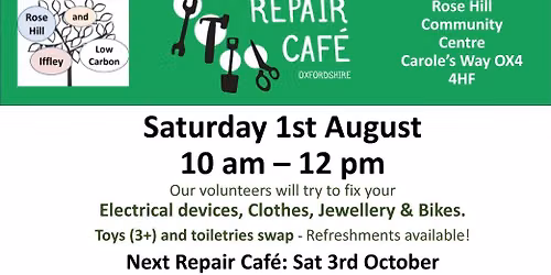 Rose Hill Repair Cafe