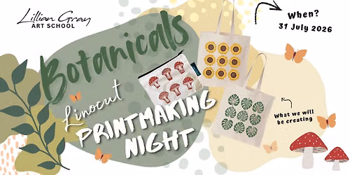 Botanical Linocut Printmaking Night