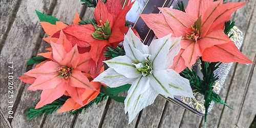 CHRISTMAS STAR FLOWER WORKSHOP - Crepe Paper Poinsettia Making