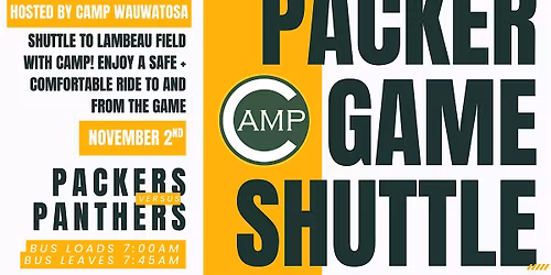 SHUTTLE TO LAMBEAU FIELD WITH CAMP 11.2.25