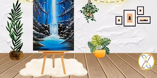 Paint Night : \u201cWinter Waterfall\u201c