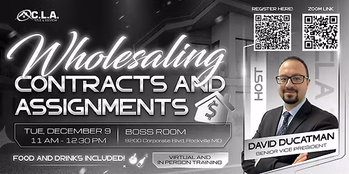 Wholesaling Contracts and Assignments