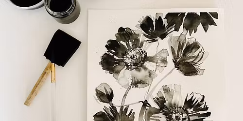Poppies in Watercolor & Ink: A Monochromatic Floral Study