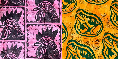 Lino Printing onto Fabric ALLERTHORPE