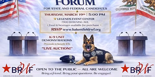 PRIMARY CANDIDATE FORUM & K9 UNIT EVENT!!!