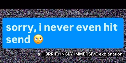 \u201csorry, i never even hit send \u201d  a horrifyingly immersive explanation.