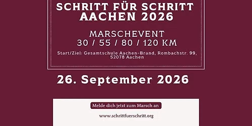 Schritt f\u00fcr Schritt Aachen 2026