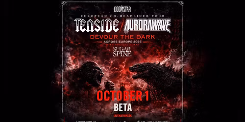 Tenside + Aurorawave: Devour the Dark across Europe 2026 | Support: Sugar Spine | Beta | 1. Okt 2026