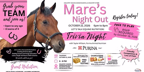 Mare\u2019s Night Out Trivia Night at Country Visions Cooperative