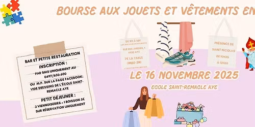 Bourse aux jouets et v\u00eatements enfants