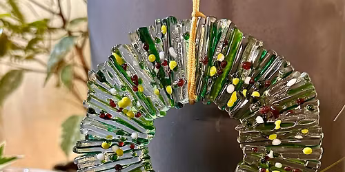 Stacked Glass Mini Wreath