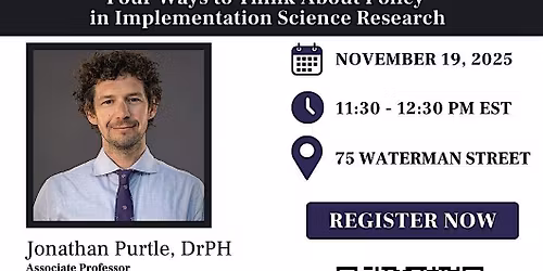 Four Ways to Think About Policy in Implementation Science Research