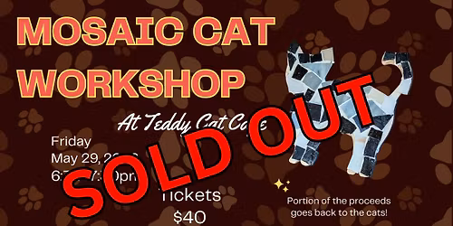 Mosaic Cat Workshop @ Teddy Cat Cafe