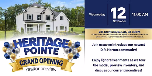 Heritage Pointe Realtor Preview - A Golden Ticket Event