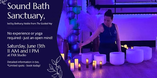 Sound Bath Sanctuary at FXR Studio