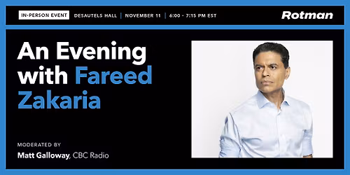 An Evening With CNN's Fareed Zakaria
