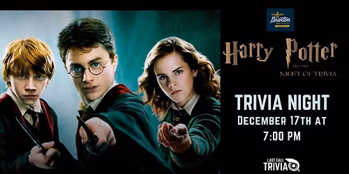 Harry Potter Themed Trivia at Braxton Factory 52 7:00PM to 9:00PM