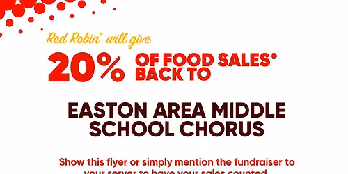 EAMS Chorus Red Robin Fundraiser!!!