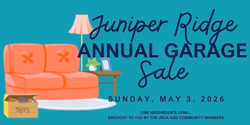 Annual Garage Sale - Sunday, May 3, 2026