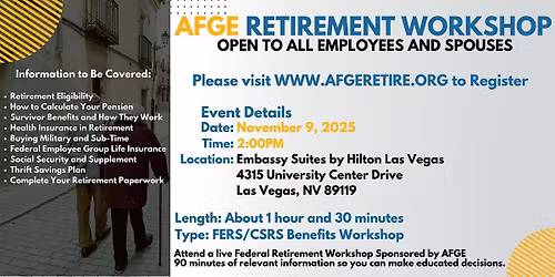Federal Employee Retirement Meeting Las Vegas - 11\/09\/25