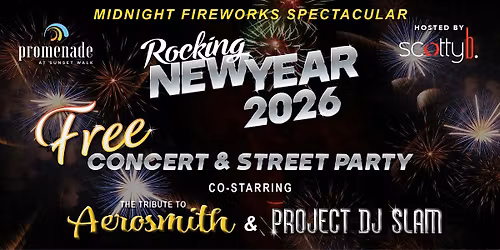 "Rocking New Year 2026" FREE Concert, Street Party & Fireworks Spectacular!