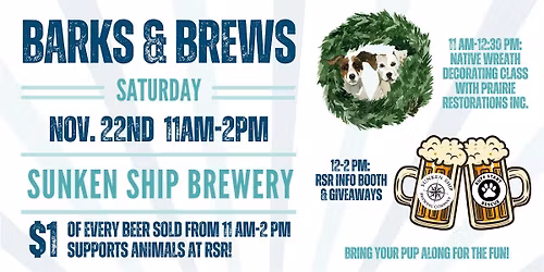 Bark & Brews at Sunken Ship Brewing