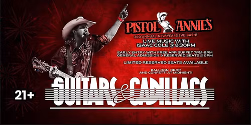 GUITARS & CADILLACS - RETRO  PISTOL ANNIE - NEW YEARS EVE 2025     21+ONLY