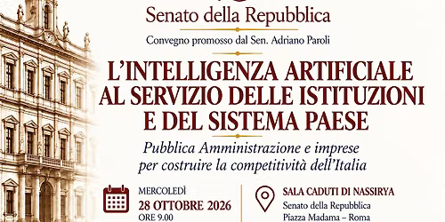 INTELLIGENZA ARTIFICIALE AL SERVIZIO DELLE ISTITUZIONI E DEL SISTEMA PAESE