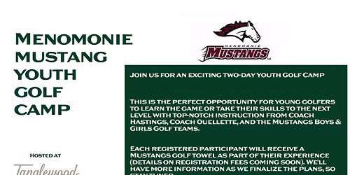 Menomonie Mustang Youth Golf Camp