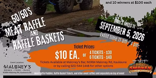 4th Annual Fall ATV Drawing & Meat Raffle