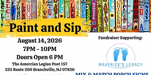 Paint and Sip supporting Maverick's Legacy